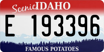 ID license plate E193396