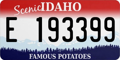ID license plate E193399