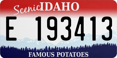 ID license plate E193413