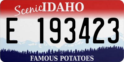 ID license plate E193423