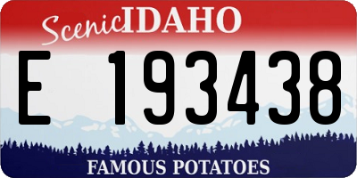 ID license plate E193438