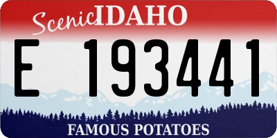 ID license plate E193441
