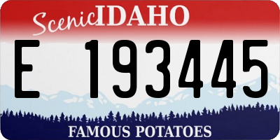 ID license plate E193445