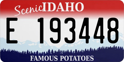 ID license plate E193448
