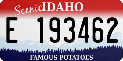 ID license plate E193462