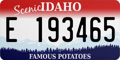 ID license plate E193465