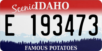 ID license plate E193473