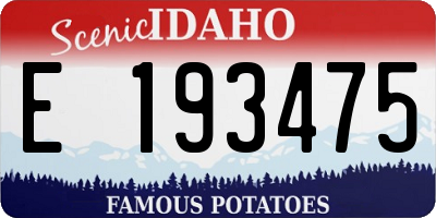 ID license plate E193475