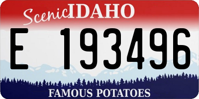ID license plate E193496