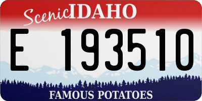 ID license plate E193510