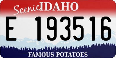 ID license plate E193516