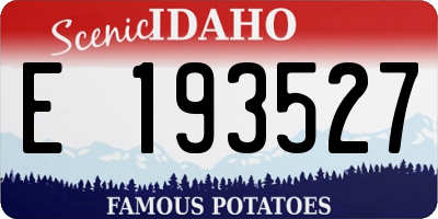 ID license plate E193527