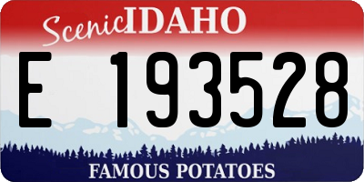 ID license plate E193528