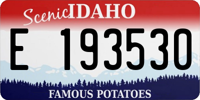 ID license plate E193530