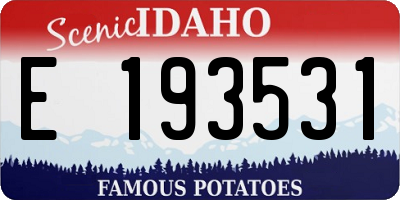 ID license plate E193531