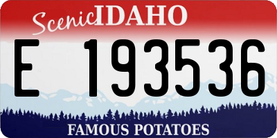 ID license plate E193536
