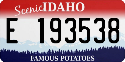 ID license plate E193538