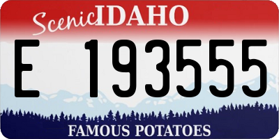 ID license plate E193555