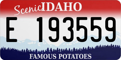 ID license plate E193559