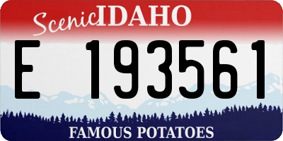 ID license plate E193561