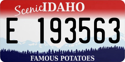 ID license plate E193563
