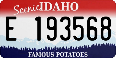 ID license plate E193568