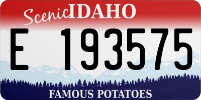ID license plate E193575