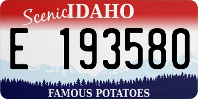ID license plate E193580