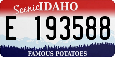 ID license plate E193588
