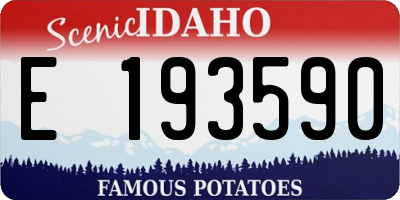 ID license plate E193590