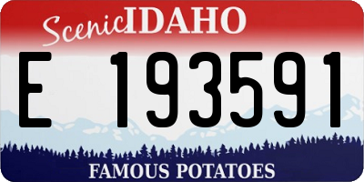 ID license plate E193591
