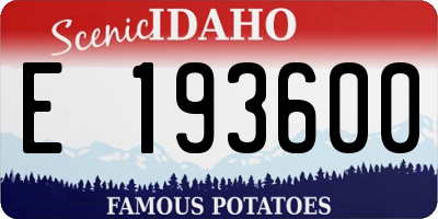 ID license plate E193600