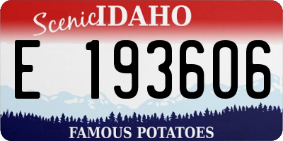 ID license plate E193606