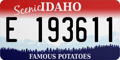 ID license plate E193611