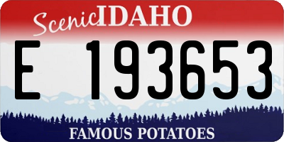 ID license plate E193653