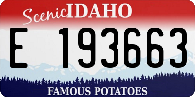 ID license plate E193663