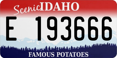ID license plate E193666