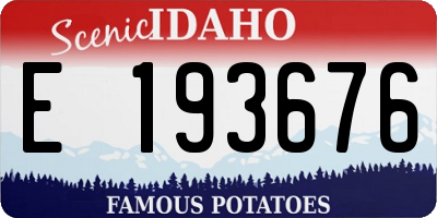 ID license plate E193676