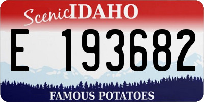 ID license plate E193682