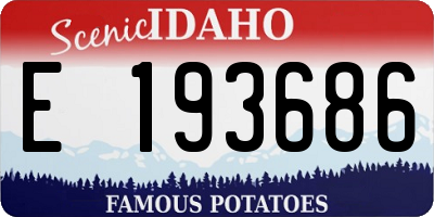 ID license plate E193686