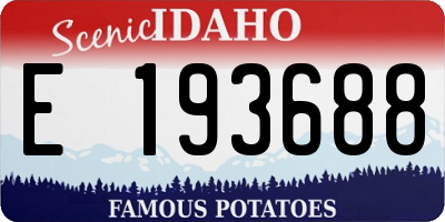 ID license plate E193688