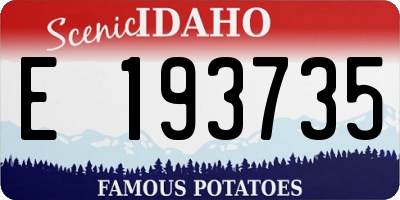 ID license plate E193735