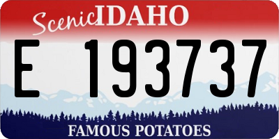 ID license plate E193737