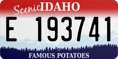 ID license plate E193741