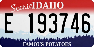 ID license plate E193746