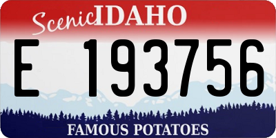 ID license plate E193756