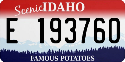 ID license plate E193760