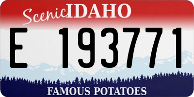 ID license plate E193771