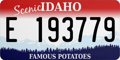 ID license plate E193779