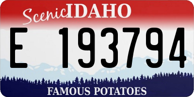 ID license plate E193794